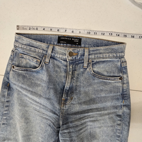 Veronica Beard Joey Straight Leg Jean in‎ Silverwood Size 27 Raw Hemline - Picture 4 of 11